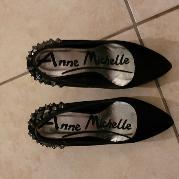 Anne Michelle black heels with studs Size 6 - Picture 6 of 17